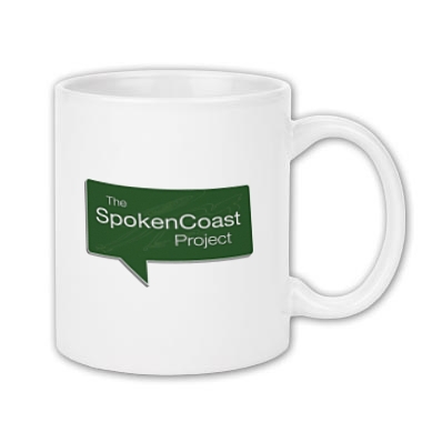 The SpokenCoast Project coffee mug