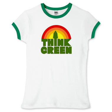 t shirt designs for men. Think Green T-Shirt
