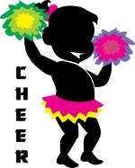 This cute cheerleader is waving her pom poms in the air. Has the word, "Cheer" written down the side. Makes a great gift for any cheerleader on your holiday shopping list!