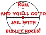 Perps look out! Wacky police humor shirts, with a message for the bad guys.