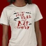 Fear and Loathing in Las Vegas t-shirts. We cant stop here this is bat country t-shirts, hoodies and more. The off the wall design is styled from the original title art in the motion picture. A must have t-shirt for Hunter S Thompson fans too.
