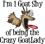 Funny Goat t-shirt and goat gifts for all occasions. Goat Gift giving made fun with this Crazy Goat Lady T-shirt design on tote bags, aprons, cutting boards and hoodies too- Goat Gifts for kids, gifts for women and goat gifts for men.