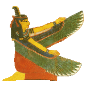 Maat was the personification of the fundamental order of the universe. Goddess of truth, justice and order. The design has a lightly distressed appearance as though you've had it for years.