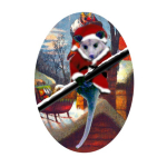 Possum Santa on rooftop chimney delivering gifts and presents for Christmas Eve. Merry Christmas!