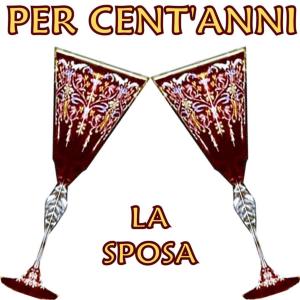 Designs for 8 members of the wedding party: Two Venitian Murano glasses click cin-cin under the traditional Italian wedding "brindisi" (toast) "Per cent'anni" (For 100 years) of happiness together for the couple.