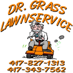 Dr (Doctor) Grass Lawn Services pocket logo with large logo on back.