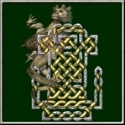A unique design that´s perfect for Celtic art as well as dragon lovers. The tan, richly decorated oriental dragon winds itself up the side and through the loops of the intricate Celtic knots textured in rough gold and silver metal.