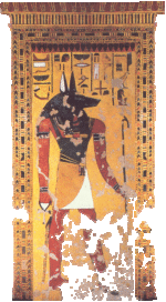 Anubis is one of the oldest Egyptian gods. He was God of the dead long before Osiris. He watches over the mummification process, guides the souls into the underworld, places the heart on the scales of truth and feeds the souls of the wicked to Ammut.