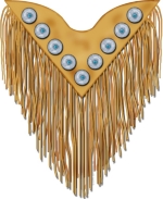 Nothing looks more beautiful than the deerskin clothing with long fringe, decorated with silver and turquoise conchos for a festive look in Native American clothing. This unique adaptation gives our items a look reminiscent of Indian ceremonial styles.
