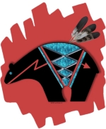 This original Native American Bear Fetish design is beautiful, as well as a cherished healing symbol among many NA tribes, for the Bear is well-known for his strong medicine.