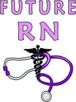 Future Nurse features medical symbol and stethoscope. Great for nurses baby and student nurses! Visit us online at Bonfire Designs:
<a target="_blank" href="http://www.bonfiredesigns.com/nurse-gifts.htm">WWW.BONFIREDESIGNS.COM</a>