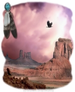An eagle flies ahead of a storm in Monument Valley, AZ, with a bit of turquoise and a couple of eagle feathers added for a Native American touch. This is awesome if you love the Arizona landscape! A great holiday gift or get one just for you!