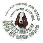 Goat Breed featured on this cool spiral design with the Goat Portrait inside- Totally Goatally over my Boer Goats- Makes great Birthday gift for goat owners, Perfect for Christmas gift giving too.