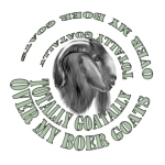 Goat Breed featured on this cool spiral design with the Goat Portrait inside- Totally Goatally over my Boer Goats- Makes great Birthday gift for goat owners, Perfect for Christmas gift giving too.