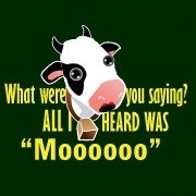 <span id="wow">What Were You Saying? All I Heard Was "Moooo."</span> Moooooo! Try something different, learn a new language. Speak with the bovines-- its good for inter-species relationships.