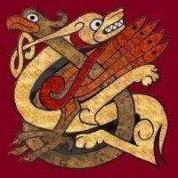 A griffin and a dog-like creature, entwined in the traditional Celtic way! Ancient art, digitally textured to make a design perfect as a gift for lovers of traditional Celtic knotwork.