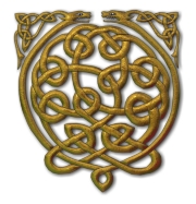 2 Celtic dragons intertwine to make this stunning shield.