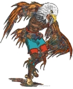 The eagle is a revered bird among many Native American tribes, and it's a great honor if someone is given an Eagle Feather. This design is a tribute to the Eagle, and apparel or household items will be a welcome gift for Christmas, or any time of year!