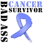 Show that you're a "Bad Ass" Esophageal Cancer Survivor with our line of Bad Ass Cancer Survivor Esophageal Cancer T-Shirts & Apparel with cool grunge periwinkle ribbon in a distressed fashion to wear proudly by CancerTShirtShop.Com