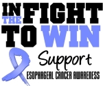 Empower yourself to win with our bold design for Esophageal Cancer "In The Fight To Win" Support Esophageal Cancer Awareness T-Shirts and Apparel with grunge periwinkle ribbon to empower, inspire and fight to win your battle.