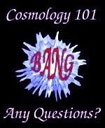 This hilarious stargazer shirt design shows a depiction of the "Big Bang." Offering a quick course in the creation of the universe, it says: "Cosmology 101. BANG. Any Questions?" The expanding word BANG is over an image of a big explosion.