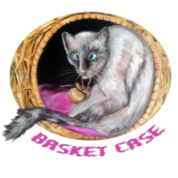 A basket case? Like the cat on this design, when you are not feeling connected to reality and you are better just left alone to calm down. A warning back off! A little catnip, perhaps? Look closely, see the catnip pouch. BUY 2 OR MORE & SAVE