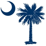 The blue palmetto and crescent moon design is a symbol of South Carolina pride. Buy blue palmetto moon t-shirts, sweatshirts, or other clothing or gift items.