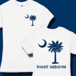 This deluxe version features the blue palmetto moon printed on the pocket area on the front and a matching South Carolina palmetto on the back. Buy your favorite blue palmetto t-shirts, sweatshirts, or other clothing items.