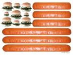 Funny July 4 t-shirts, patriotic apparel and humor Independence day gear features the American flag but instead of stars and stripes, it's hamburgers and hotdogs! USA flag t-shirts, sweatshirts and gifts for the July 4th holiday.