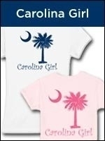 Carolina Girls are the best in the world! Choose your favorite shirt style and color combination for our popular carolina girl design that also features the palmetto and moon logo of South Carolina.