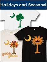 Seasonal and holiday themed Palmetto Moon Shirts and South Carolina T-Shirts to help you celebrate your favorite holiday or time of year. Celebrate in style with a Palmetto Moon t-shirt, sweatshirt or gift item.