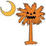The halloween pumpkin palmetto is the perfect trick or treat accessory. Wear a pumpkin palmetto t-shirt or sweatshirt or use the tote bag to go trick or treating.