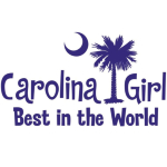 Our Carolina Girl Best in the World printed in purple. Carolina Girls are truly the best in the world. Best in the world Carolina Girl Shirts and Apparel for everyone.
