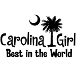 Our Carolina Girl Best in the World printed in black. Carolina Girls are truly the best in the world. Best in the world Carolina Girl Shirts and Apparel for everyone.