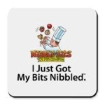 Remember when you left a permanent ring on that antique Chippendale Sideboard? Well worry no more! Now you can have something really classy to put on that old piece of junk! A Nibbly-Bits coaster!