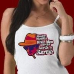 One of our most beautiful Hunter Thompson t-shirts available anywhere. The warm colors set against the deep purples and the highlight of the maniac quote from Hunter Thompson. If you are a Hunter Thompson fan, this is what you want.