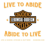 It's your roll, dude. Get on your hog and drive around and enjoy the occasional acid flashback with this very groovy design. Inspired by the famous Harley Davidson Motorcycles "Live to Ride" emblem.
