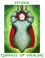 I am Hygieia, Goddess of Healing, Health, and Wellness. My snakes show you that rejuvenation is possible, and people have looked to me for thousands of years. My blessings of Health upon you.