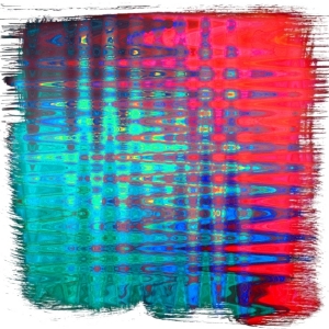 Colors reflected on a rainy night, a bright puddle of blue and red light. Click to see this colorful abstract painting on t-shirts,bags,mousepads,cutting boards, coasters and many other great gifts.