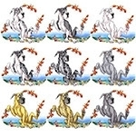 Great Danes find all sorts of trouble - these characters have found themselves "In a Pinch" with a bunch of crabs at the beach. Available in Cropped or Uncropped in Black, Blue, Brindle, Fawn, Harlequin, Mantle, Merle, Mantled Merle & White.
