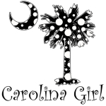 Carolina Girls and polka dots, a great combination! Get your Black Polka Dot Carolina Girl apparel, t-shirt, or gifts with a black South Carolina palmetto moon.