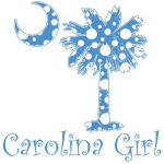Carolina Girls and polka dots, a great combination! Get your Light Blue Polka Dot Carolina Girl apparel, t-shirt, or gifts with a light blue South Carolina palmetto moon.
