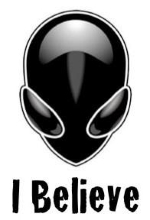 Camisas con el logo de Aliens-"I Believe". Dile al Gobierno YO CREO!