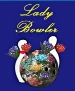 This lady's bowling shirt design shows a bowling ball embossed with flowers, with more flowers interspersed among the bowling ball and bowling pins. Perfect for the dainty bowler you know.