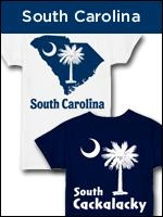 South Carolina shirts, apparel, and gifts with and without the famous South Carolina palmetto moon logo.