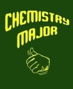 If you are majored in chemistry, then proudly wear this humorous chemistry shirt design, which uses a pointing thumb gesture to indicate the wearer is a chemistry major.
