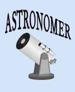 This dandy astronomy shirt pocket and mug design shows a neat depiction of the popular SCT telescope, with the label: "Astronomer." A perfect gift for any astronomer.