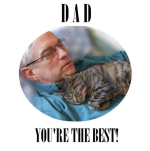 Father's Day cat mugs and apparel.