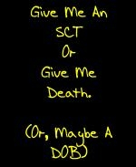 This humorous astronomer t-shirt and mug design says: "Give Me An SCT Or Give Me Death. (Or, Maybe A DOB.)" A gift any stargazer who uses an SCT will find hilarious.