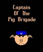 If relaxed is your way, let this comical college humor shirt show that you're not an ordinary pig, but the "Captain of the Pig Brigade," with a smug pig caricature with hat displaying captain bars.